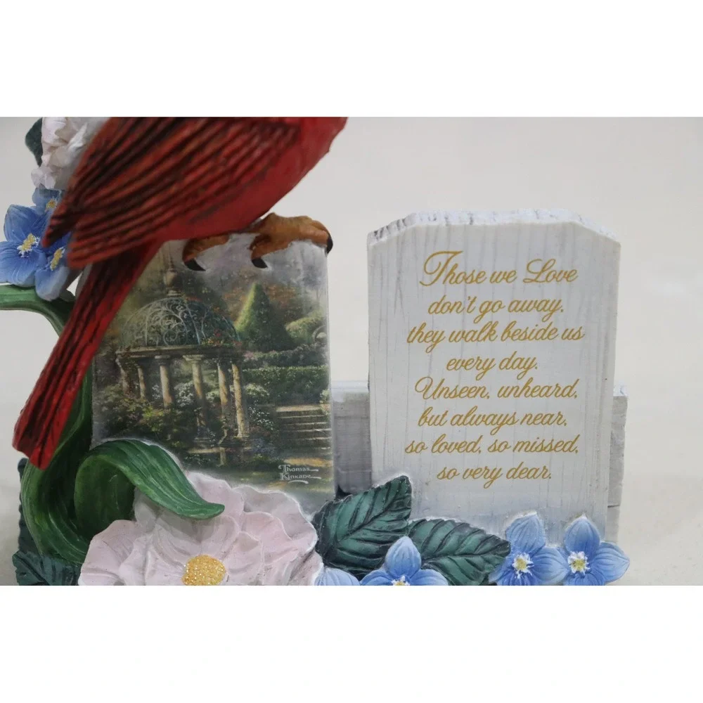 Thomas Kinkade A Love So Dear Cardinal Memorial Figurine 09-07464-001